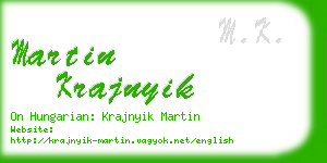 martin krajnyik business card